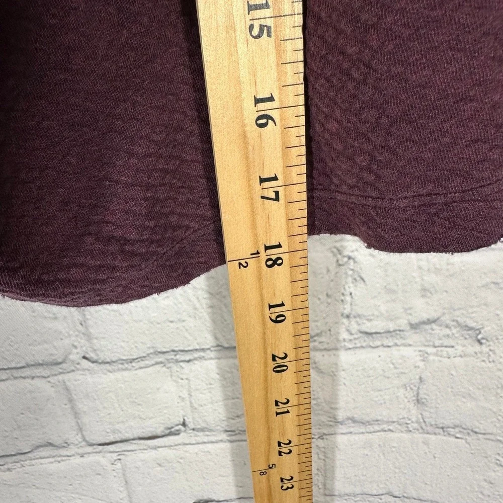 Lululemon Mens At Ease Short Textured Knit‎ Cassis Burgundy Heathered Athletic